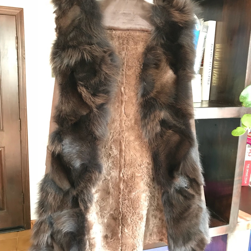 Real Fur Trimmed Vest